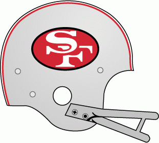 San Francisco 49ers 1962-1963 Helmet Logo iron on transfers for fabric